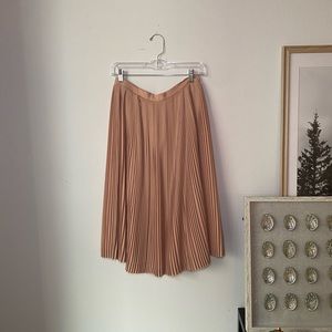 J. Crew Blush Pleated Midi Skirt, Size 4